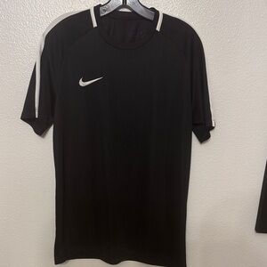 Nike Men's Black Tee with White Stripes